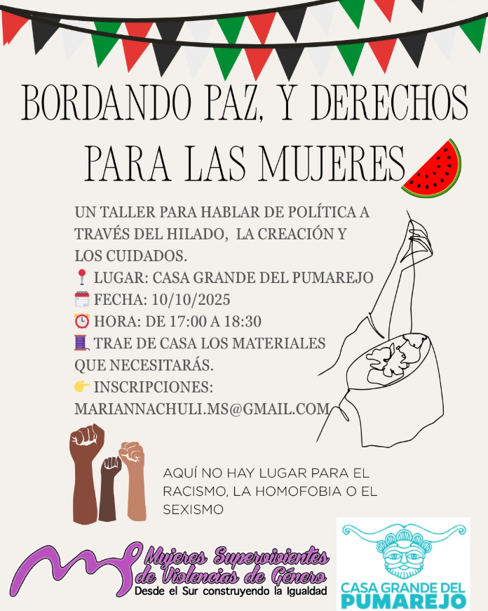 Taller Bordando paz y derechos para las mujeres